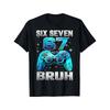 Sxi Seven Waffle Pattern 67 Print Summer Children's T-Shirt Polyester Casual Trendy Boys Short Sleeve Shirt Trendy Kids Clothes Tee