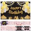 Fashion Clear Printing Decorative Washable Happy Birthday Party Backdrop Cloth Home Decor for Festival Banner