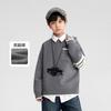 Boys Striped Crew Neck Long Sleeve Knit Sweater For Kids