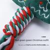 Christmas Dog Squeaky Chew Toys Cotton Ropes Knot Molar Bite Toy for Puppies Cats Interactive Pet Supplies with Funny Design