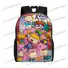 Cartoon Backpack- Black with Colorful Character Design, Durable Fabric, Adjustable Straps, Perfect for School or College, School