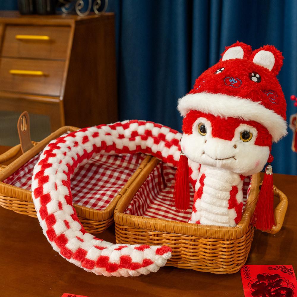 Year Of The Snake Mascot Plush Toy Stuffed Animal Doll Home Decor Gift Cartoon