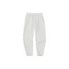 Training Series Solid Color Logo Mid Waist Straight Leg Cuffed Sports Pants Women Pants Vanilla-White 962357303-2