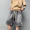 Summer Men's  Straight-leg Baggy Vintage Streetwear Denim Shorts  Hip Hop Short Jean