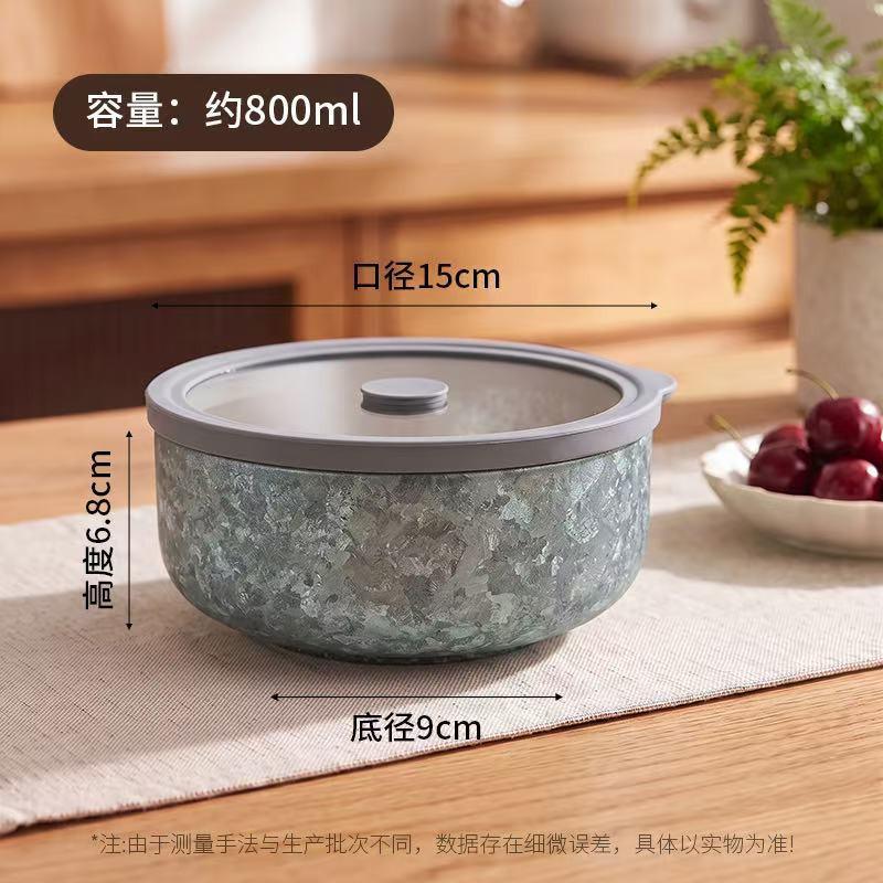 Titanium Food Storage Container With Lid 800ml Leakproof Bento Box Kitchen Meal Prep Picnic Fridge Organizer