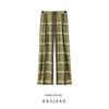 Kaslead New Women Clothes Western Style Fashion Simple and Versatile Casual Plaid Trousers 8371029