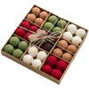 36pcs Christmas Wool Felt Ball Ornaments DIY Craft Kit for Tree Decoration 3cm Size Polyester Felt Balls for Holiday Use