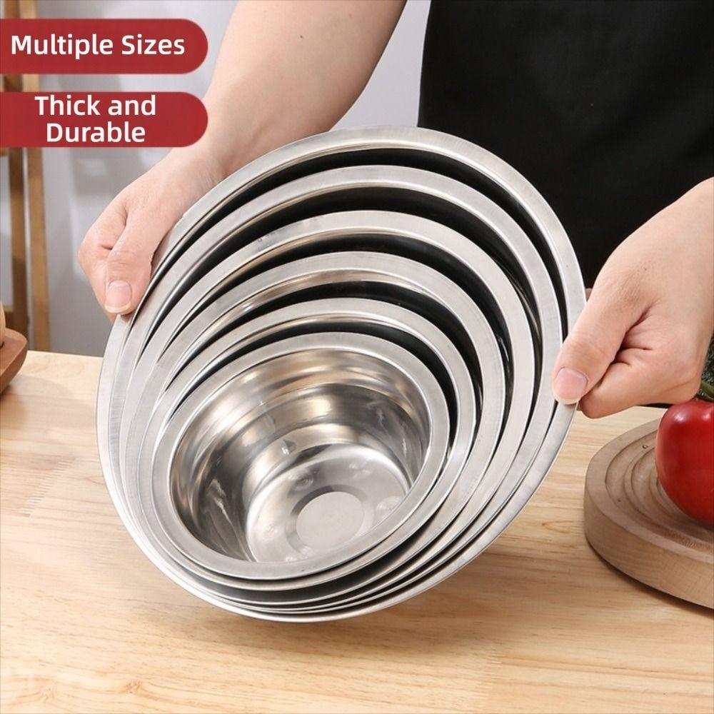 Multiple Sizes Prep Bowls Round Soup Bowl New Stainless Steel Bowls