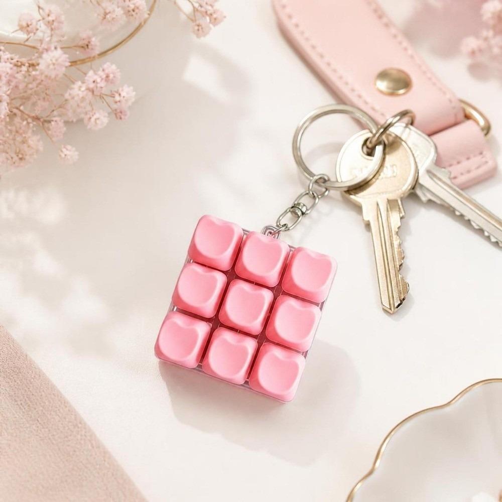 Pendant Keyboard Clicker Keychain 9 Keys Fidget Clicker Toy Fashion Bag Key Decor Office Use