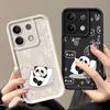 For Xiaomi Poco F6 X6 X5 13t 11t Redmi Note 13 12 11 Pro Panda Pattern Shockproof Silicone Soft Lens Protection Case Cover