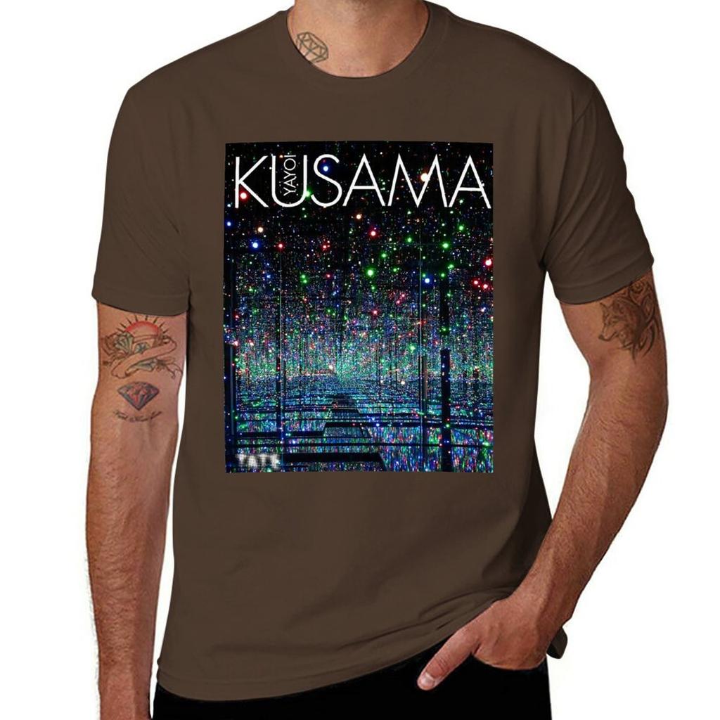 Новая неоновая футболка Yayoi Kusama футболка оверсайз аниме для мальчиков белые футболки толстовки, мужские