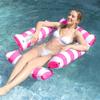 Foldable Floating Water Hammock with Inflator Float Lounger Inflatable Pool Mat Floating Bed Chair Swimming Air Mattress Pool