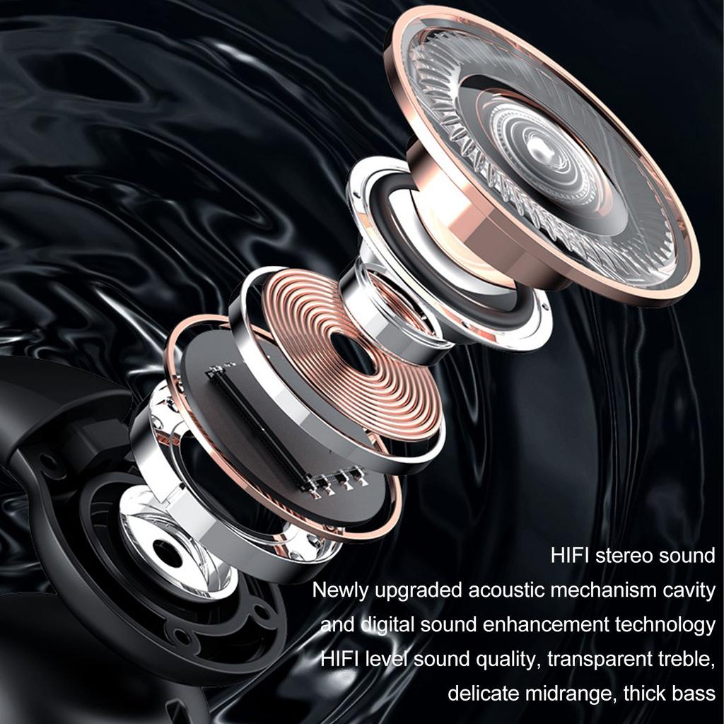 Наушники Bluetooth с клипсой, открытые наушники с низкой задержкой и шумоподавлением, беспроводные наушники с клипсой и светодиодным индикатором питания