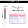 Dust-proof Cover Makeup Creative Silicone Lip Brush Exfoliating Lipstick Brush Lipstick Brush Set