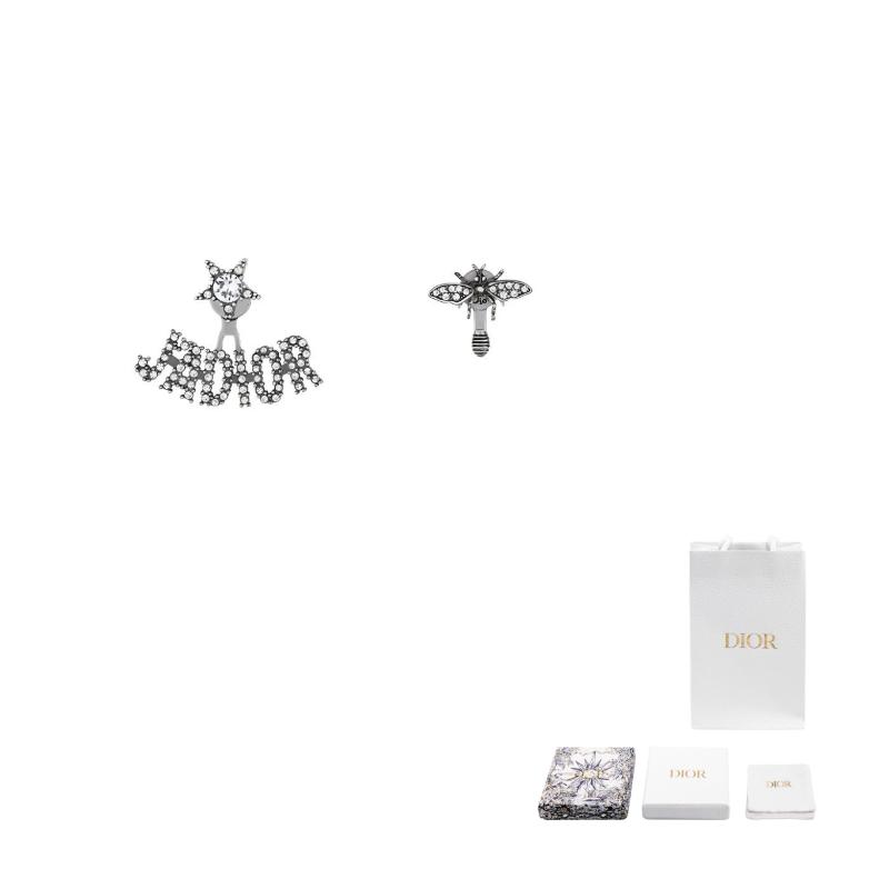 Dior Да Серьги из металла с родиевым покрытием Серебряные Серьги для женщин E0640ADRCY-D909