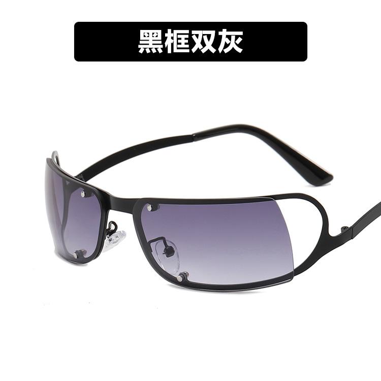 Metal hollow oval sunglasses YK steampunk retro sunglasses street shot concave spice sunglasses