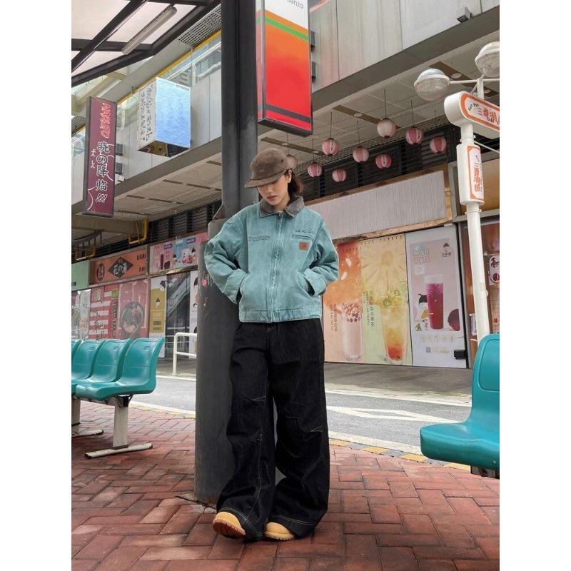 Y2k черные джинсы женские винтажные свободные уличные брюки-карго из денима широкие повседневные мешковатые прямые джинсовые брюки