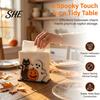 Halloween Gift for Party Lovers Ghost Wooden Napkin Holder, Cute Paper Towel Decorative Rustic Wood Tissue Organizer Stand, Freestanding Dispenser