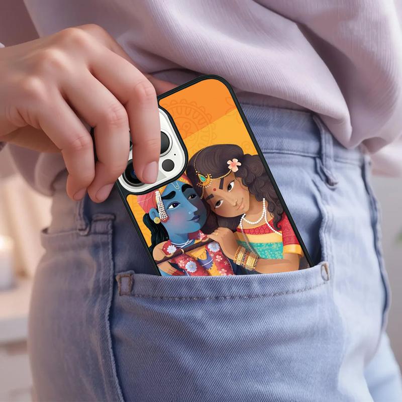 Indian God Lord Krishna Phone Case For iPhone 17 Air 15 16e 14 13 Pro Max Coque 12 11 Pro Max PLUS cover