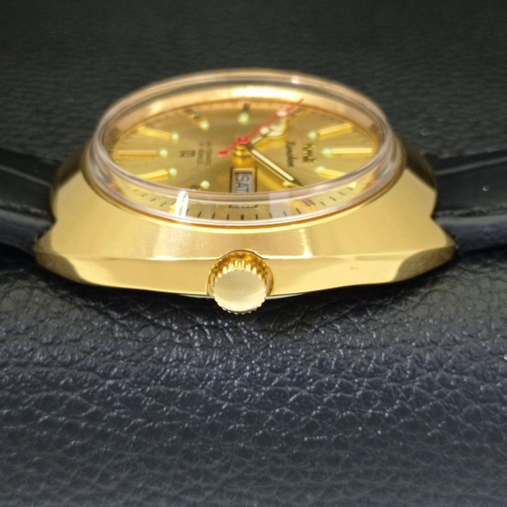 ВИНТАЖНЫЕ ЧАСЫ HMT KANCHAN 6501 АВТОМАТИЧЕСКИЕ ИНДИЙСКИЕ МУЖСКИЕ ЧАСЫ С ЗОЛОТИСТЫМ ЦИФЕРБЛАТОМ a441013-4
