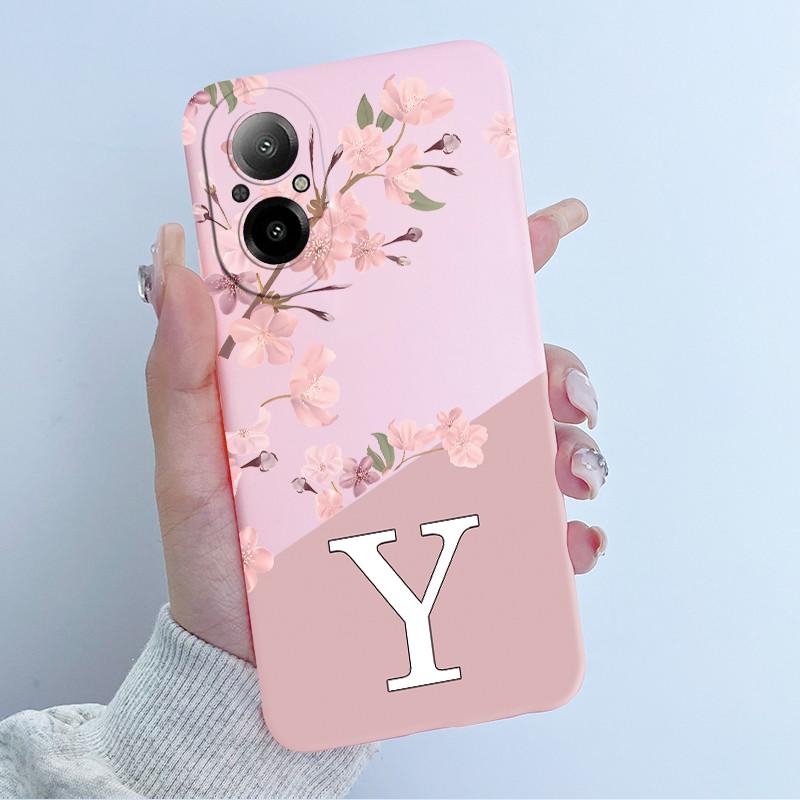 Чехол Для Realme C67 4G Цветы Буквы Рисунок Мягкий ТПУ Тонкий Силиконовый Задняя Крышка Телефона Для OPPO Realme C 67 Защита Funda