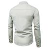 Мужские рубашки M-5XL Повседневная льняная рубашка с длинным рукавом Slim Fit Стенд воротник рубашка Мужчины