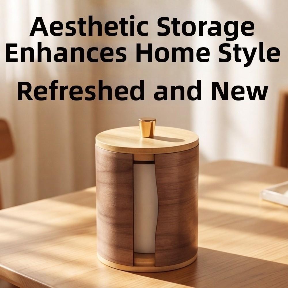 Wooden Tissue Storage Box Minimalist Toilet Paper Holder Roll Paper Dispenser Home