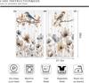 Bird and Flower Curtains Artistic Nature Print for Living Room Window Elegant Decor