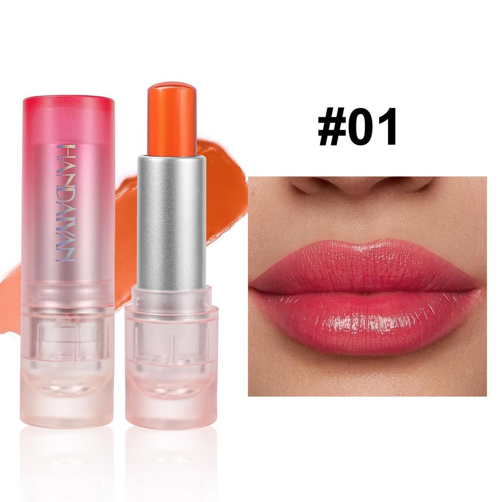 Warm Change Jelly Lip and Cheek Lip Balm Long-lasting Moisturizing Mirror Water Color Changing Lip Balm