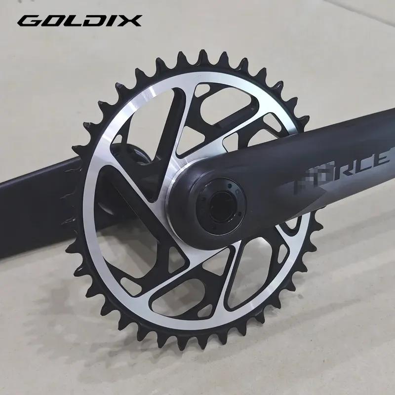 GOLDIX 3mm Offset 8 Bolt MTB Chainring CNC Hollow Narrow Wide Sprocket 36T 38T for SRAM forAXS FORForce 8-Nails 10 11 12 Speed