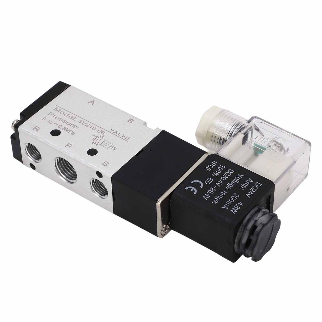 4V210?08 Электромагнитный клапан Нормальный 2-позиционный 5-ходовой Воздушный Сжатый Дренажный клапан для Автоматического