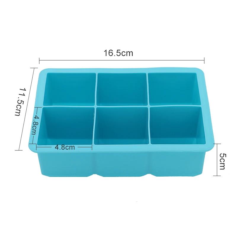 DIY большая емкость форма для кубиков льда квадратной формы силиконовый поднос для кубиков льда машина для приготовления мороженого кухонные принадлежности для бара