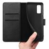 Wallet Case - Phonillico® - Samsung A03S - Black - Magnetic Flap - Card Storage