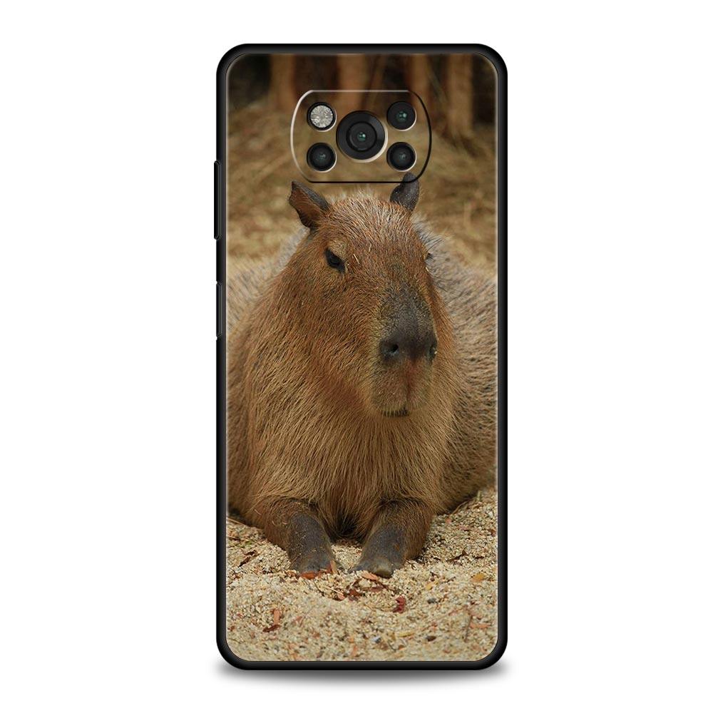 Cute Capybara For Xiaomi Poco X5 Pro Phone Case For Poco X4 X3 NFC F5 Pro F4 F3 GT M5 M4 Pro 5G M3 C51 C50 C55 Silicone Cover