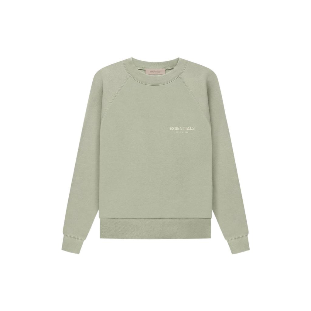 Fear of God Essentials Мужская толстовка с круглым вырезом SS22 с маленьким логотипом на груди Топы Мужские Цвет: Морская пена с серо-зеленым оттенком FOG-SS22-107