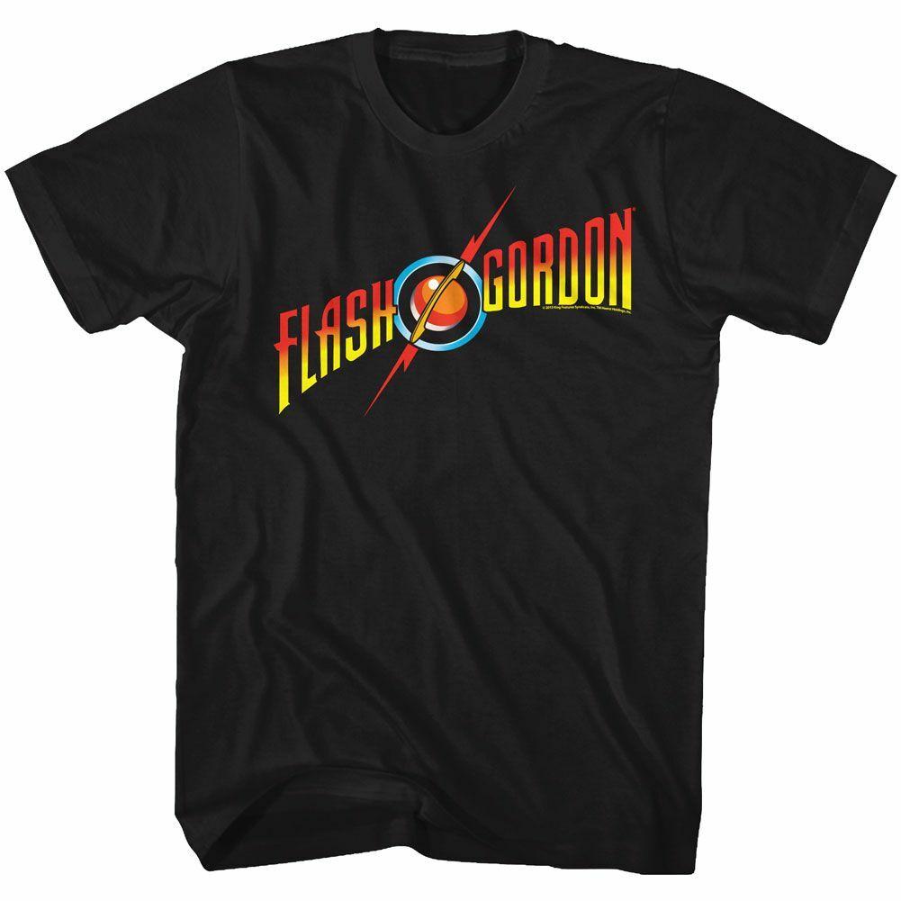 Flash Gordon Flash Gordon Logo Black T-Shirt Mens Womens Tees Top