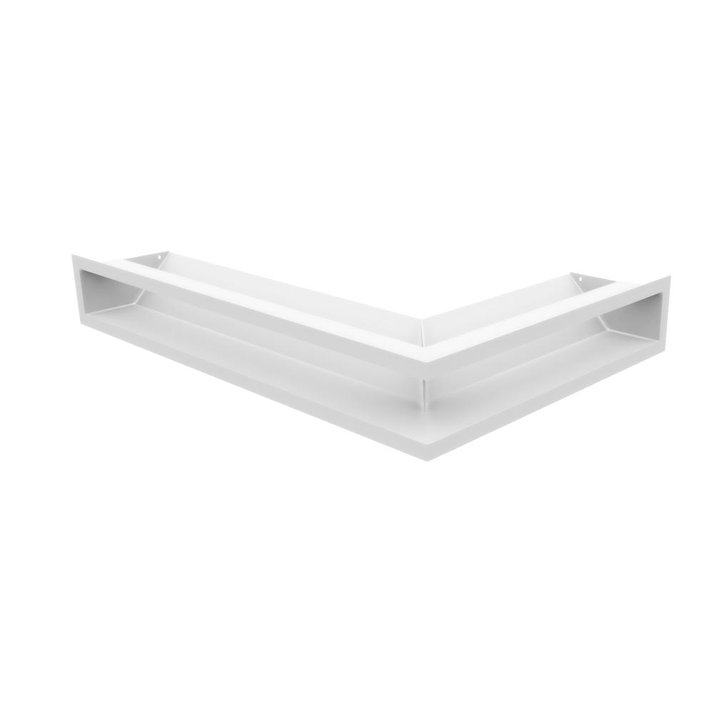 Fireplace grille KRATKI LUFT White 9x60x40 Left Ventilation Set 2 pcs