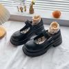 Fashion Lolita Shoes Japanese Girl Platform Black High Heels Fashion Women Pumps Round Toe Mary Jane Shoes PU Leather Shoes for Women