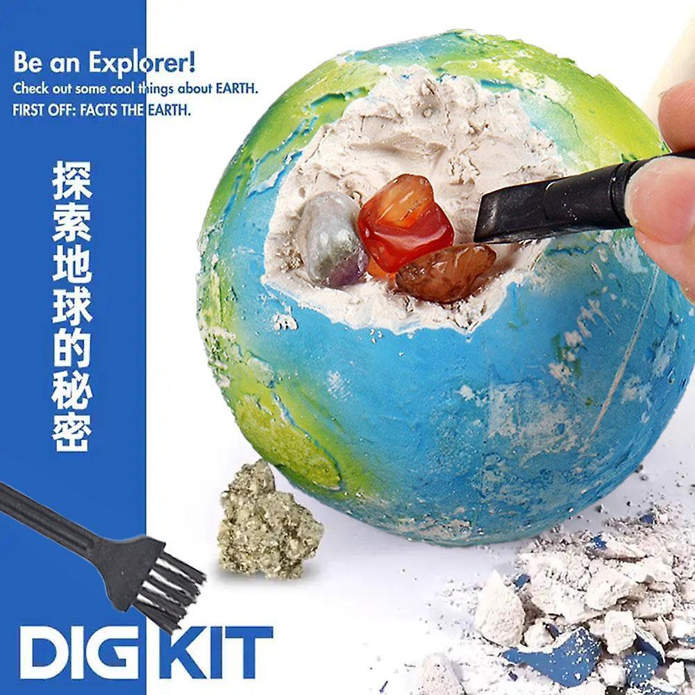Children's Archeological Dig Planet Treasure Hunt Puzzle Science Education Toy
