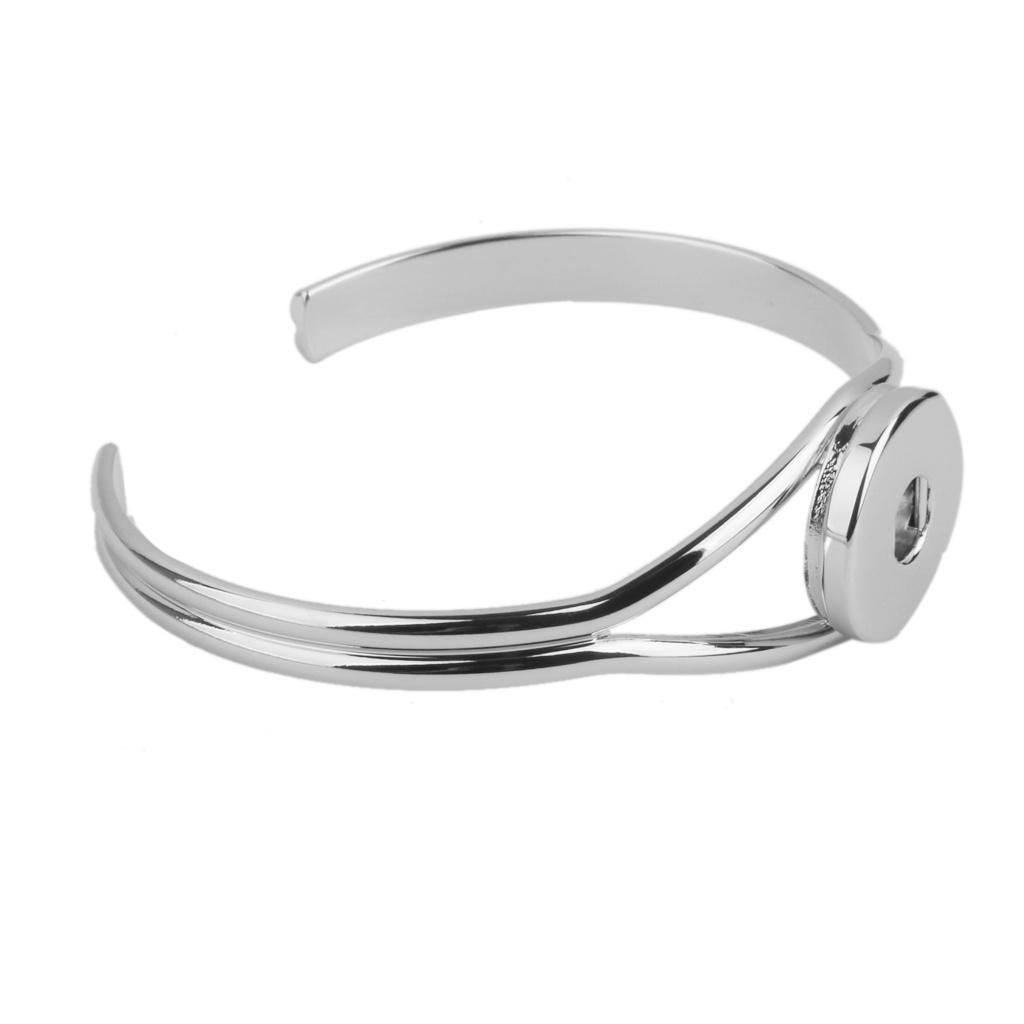 Серебряный браслет из алюминиевого сплава с одной кнопкой подходит для Noosa