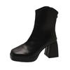 Fashion Outdoors Back Zipper Winter Solid Color New Boots for Woman Non-slip  High Quality Fashion Female Ankle Boots Botines Mujer
