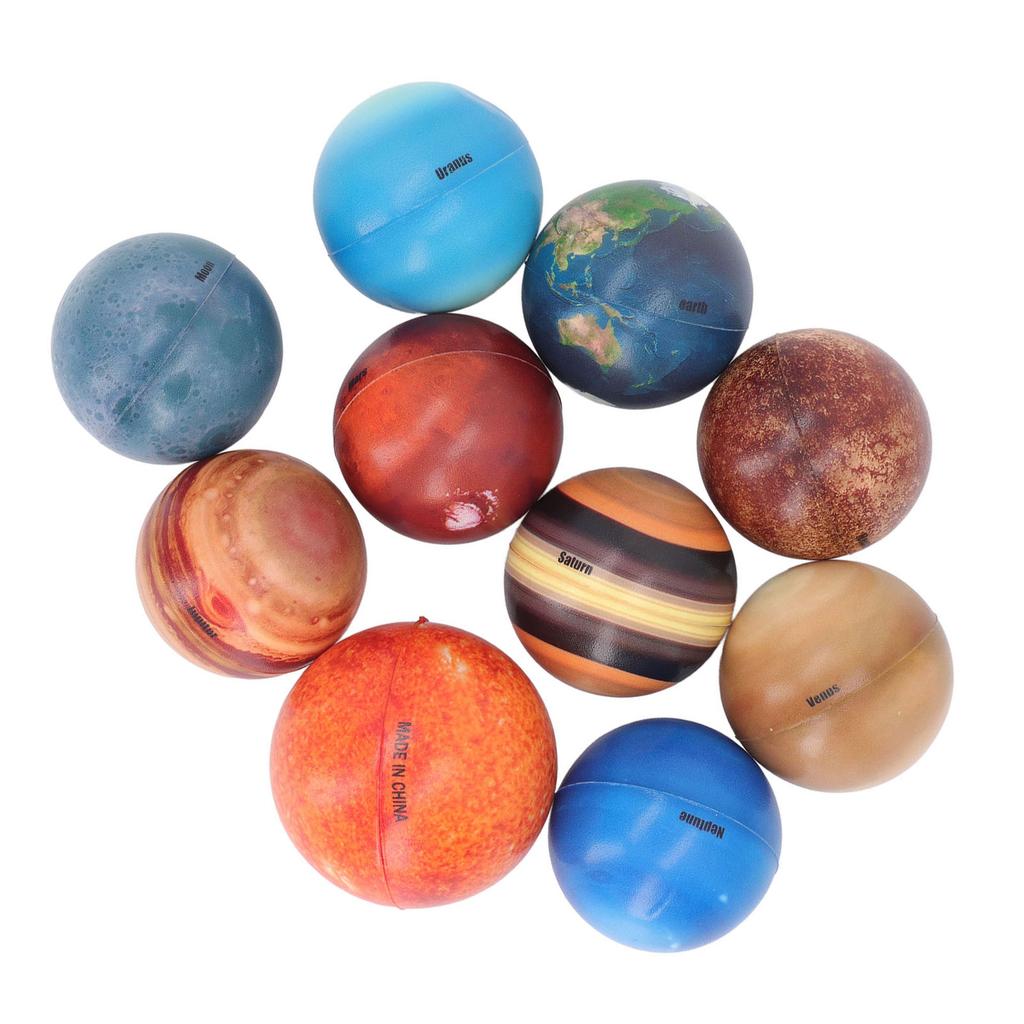 10 шт. Космические планеты Солнечной системы Игрушки для снятия стресса Сжимание руки Сенсорный мяч Развивающие игрушки