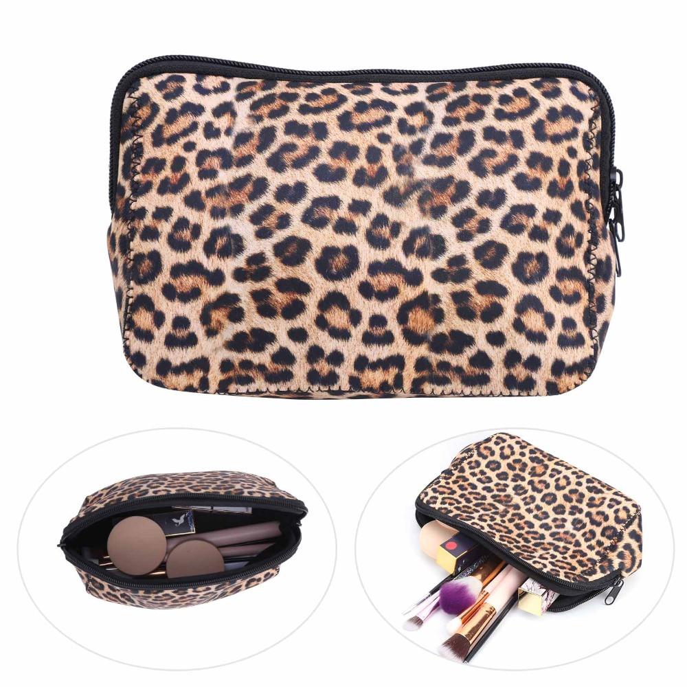 2 Pcs Waterproof Cosmetic Bag Neoprene Makeup Organizer Durable Makeup Pouch Outdoor Travel
