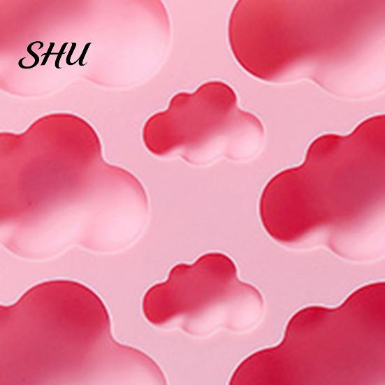 Oven Safe Silicone Mold 8-Cavity Cloud Soap Non-sticky Food Grade DIY Cookie Candle Resin Plaster Chocolate Biscuit Cake Ice Mould Microwave