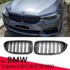 New Look Car Grille Grill Front Kidney Glossy 2 Line Double Slat For BMW 5 Series G30 G38 2016- Dual Line Racing Grilles