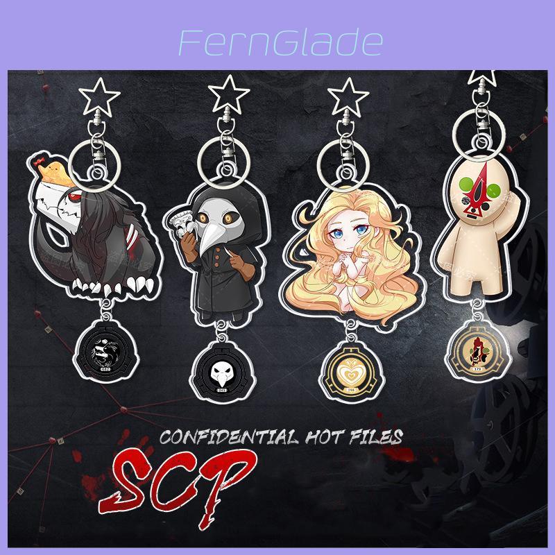 Scp Foundation Acrylic Keychain Bag Pendant Plague Doctor Accessories Unisex Stylish Design