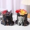 Creative Elephant and Bear Tree Stump Resin Flower Pot for Balcony
