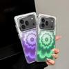 Чехол для HONOR 600 Pro, радужный градиентный, с цветочным принтом, прозрачный, противоударный, с защитой объектива камеры