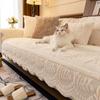Jacquard Plush Sofa Covers for Living Room Non-slip Soft Sofa Cushion Mat Winter Warm Plush Thicken Cover Towel Home Decor