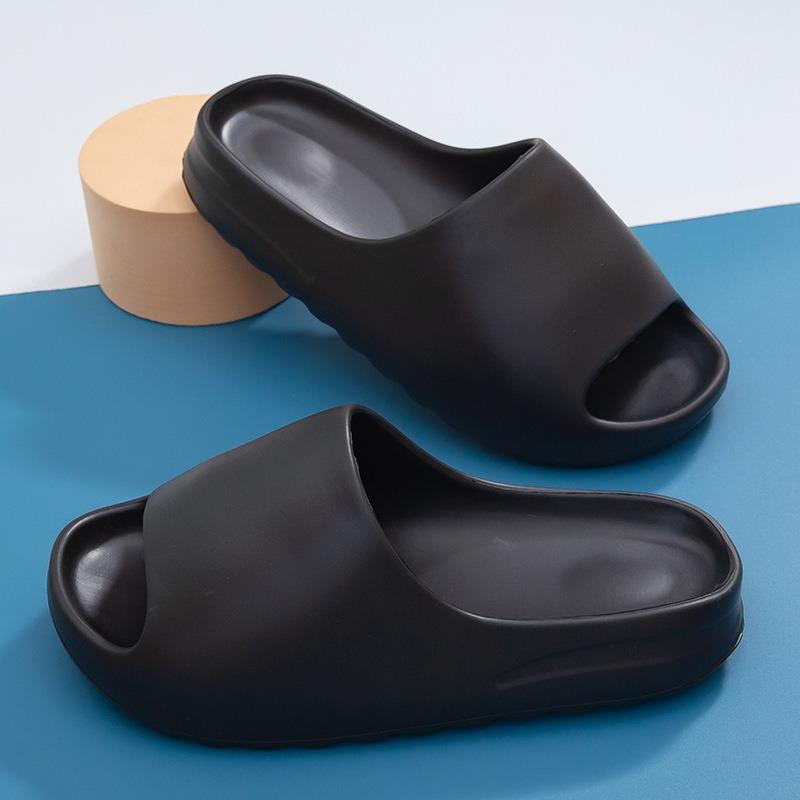 2024 последние летние тапочки мужские и женские домашние тапочки из ЭВА с высокой мягкой подошвой и открытым носком, модные тапочки, легкая пляжная обувь, тапочки